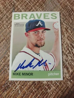 Mike Minor Autographed 2013 Topps Heritage Signed Baseball Card #333 Braves • $5.99