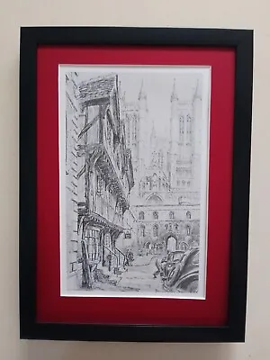 Dennis Flanders Print 'Lincoln Cathedral' FRAMED • £23