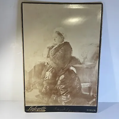 Huge CDV CABINET PHOTOGRAPH - QUEEN VICTORIA - 1897 - LAFAYETTE ANTIQUE 57CM • $505.30