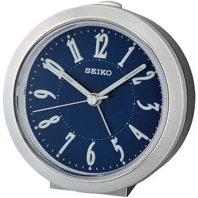 $58.95 • Buy NEW Seiko Clara Round Alarm Clock, Silver, 9cm