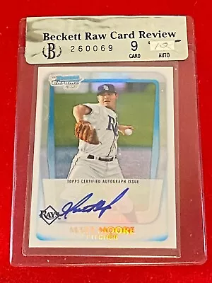 MATT MOORE 2011 Bowman Chrome Refractor BGS 9 Autograph Rookie PHILLIES REF AUTO • $12.99