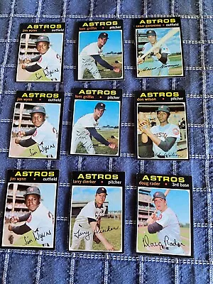 Vintage 1970 Lot Of 9 T.C.G Topps Baseball Trading Card Houston Astros  • $3