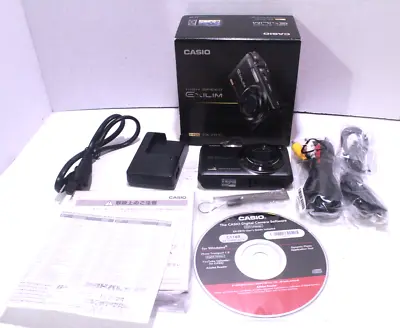 Casio Exilim EX-ZR10 12.1MP Digital Camera Black With Box High Speed From Japan • $119.99