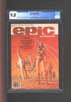 £461.02 • Buy Epic Illustrated #3 CGC 9.8 1st App Of Vanth Dreadstar Elric Of Melnibone App 19