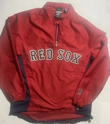 Majestic Boston Red Sox Jacket Cool Base Men’s SMALL Red Windbreaker VGUC • $24.99