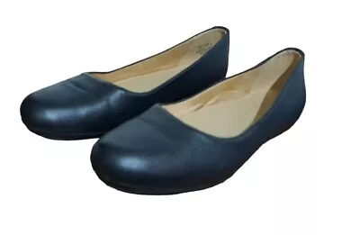 Naturalizer Womens Maxwell Black Leather Ballet Flats Slip On Church Career 7M • $11.95