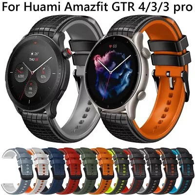 Watch Strap For Xiaomi Huami Amazfit GTR 4 3 Pro 2e 2 47mm Silicone GTR3 Band 22 • $8.07