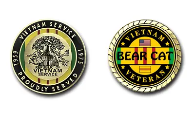 Bear Cat Vietnam Veteran Challenge Coin • $16.95