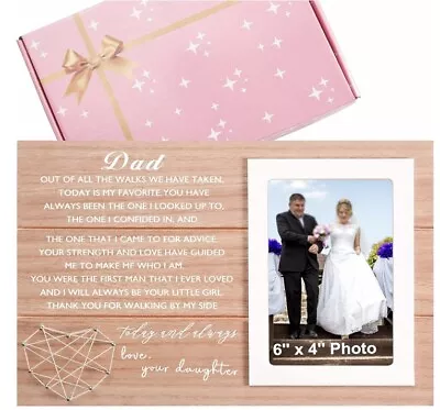 Father Of The Bride Photo Frame With Message Gift Of All The Walks We’ve Taken • £12.44