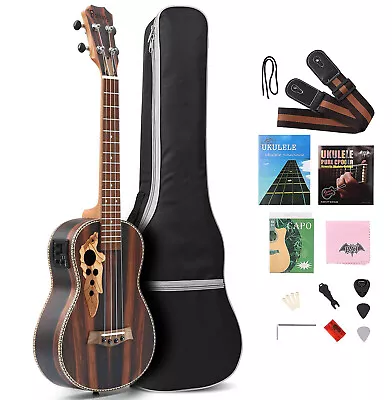 Batking 26 Inch All Blackwood Tenor Acoustic Electric Ukulele With Truss Rod/WQ • $109.99