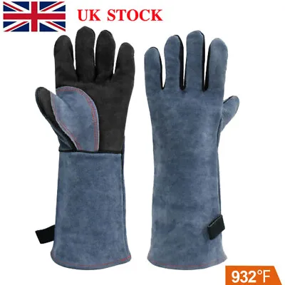 16  Leather TIG Welding Gloves Heat Resistant Lined For Mig Tig Welders Gloves • £8.55