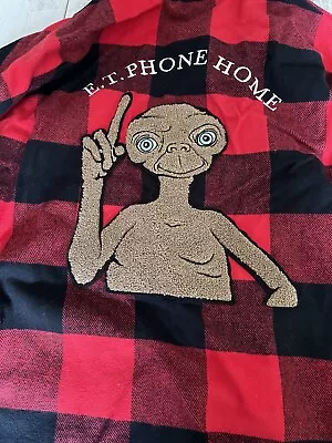 Lazy Oaf Red Flannel E.T. Shirt Dress Size S • £40