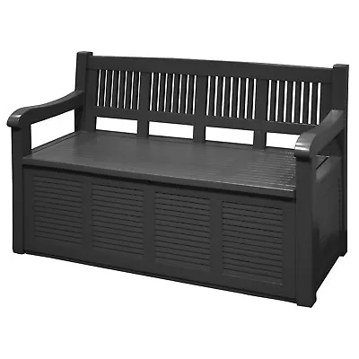 Large Waterproof Plastic Outdoor Garden Seat Bench With Storage Box Container • £141.99