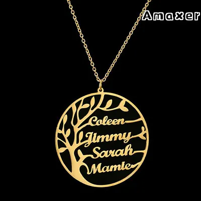 Amaxer Genealogy Family Tree Of Life Custom Name Necklace Mother Gift Jewelry • $8.59