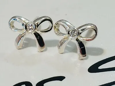 Authentic THOMAS SABO Silver Sweet Diamonds Bow Earrings • $89
