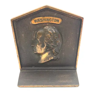 Vintage Antique George Washington Cast Iron Metal Bookend • $39.99