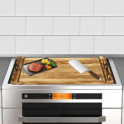 Noodle Board Stove Cover Pine Wood Stove Top Cover Fit: Electric Stove Gas Stove • $47