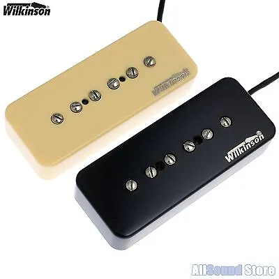 Wilkinson Premium W90 AlNiCo V P90 Soapbar Pickups - Made In Korea BLACK / CREAM • $39.99