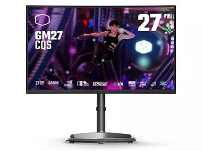 Cooler Master 27  WQHD 165Hz Curved Gaming Monitor Black • $499.95