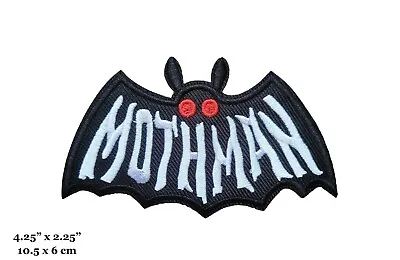 Mothman Folklore Monster Creature Moth Human Name Logo Embroidered Iron On Patch • $4.99
