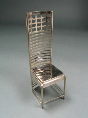 Vintage ACME Studio C.R. MACKINTOSH Sterling Silver Mini  Hill House  Chair NEW • £183.13