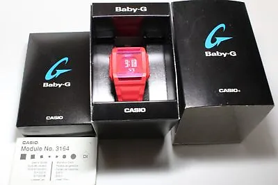 CASIO BG-810 Baby-G Shock Resistant Watch Red Square Digital • $167.40