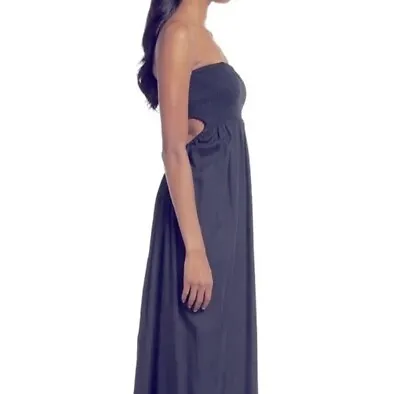 Vanessa Bruno Strapless Tube Dress Lace Decor Waist Cotton Lined Silk Size 36 • $25