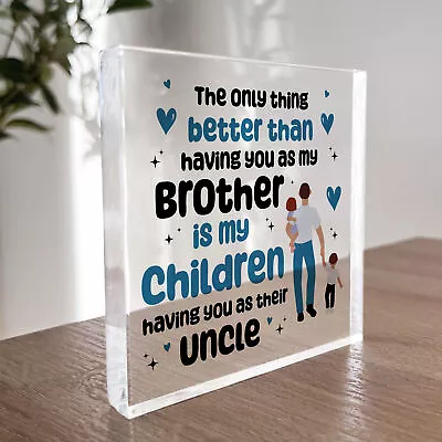 Uncle Christmas Birthday Gifts From Niece Nephew Acrylic Block Brother Gift • £9.99