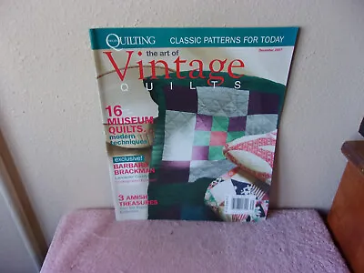 McCALL'S QUILTING MGAZINE... THE ART OF VINTAGE QUILTS.....DECEMBER 2007 • $13.89