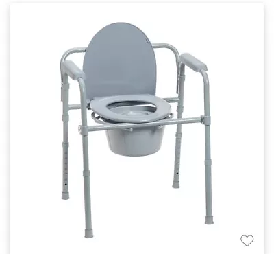 Drive Medical Rtl11158kdr Folding Steel Commode Bedside Toilet • $30