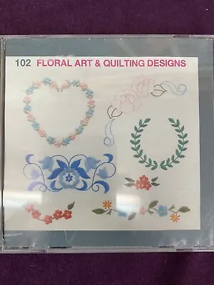 Janome Memory Craft 9000/8000 Embroidery Card #102 Floral Art/Quilt • $30