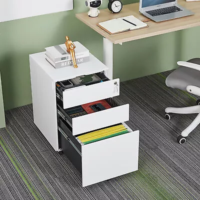 3 Drawer Mobile File Cabinet W/ Lock For Legal/Letter/A4/F4 Fully Assembled • $154.50