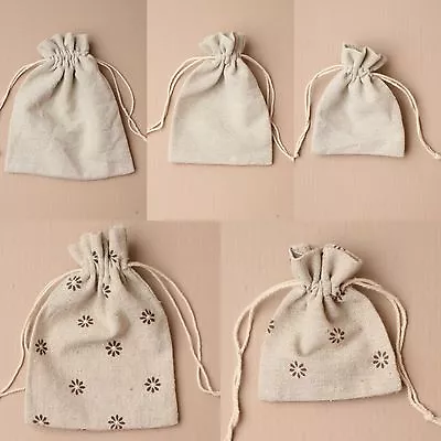 12 Linen Drawstring Wholesale Gift Bags Pouch Bag Packaging  • £6.95