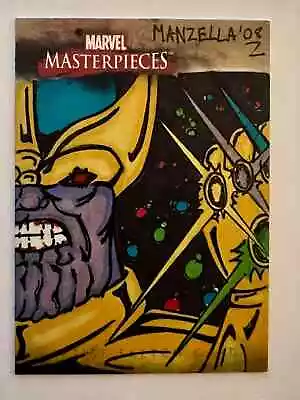 2008 Upper Deck Skybox Marvel Masterpieces Sketch Thanos By JOE MANZELLA 1 Of 1 • $0.99