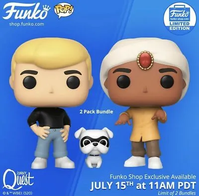 Funko Pop! Animation: Jonny Quest With Bandit And Hadji 2 Pack **IN HAND** • $54.99