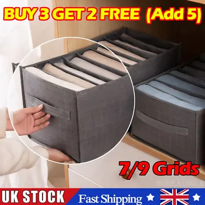 Folding Drawer Organizer Clothes Box Jeans T-shirt Leggings Closet Storage Box. • £3.99