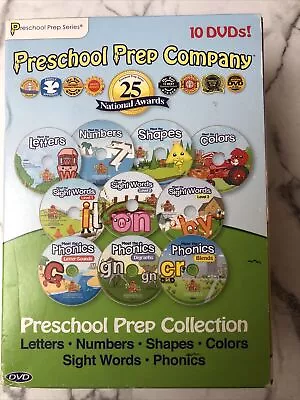 Preschool Prep Series 10 DVD Set Meet The Letters Shapes Numbers Phonics Etc • $14.95