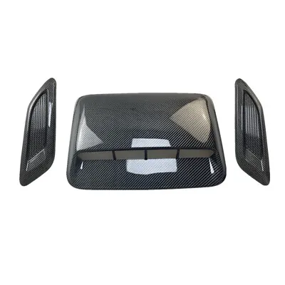  3PCS Universal Car Decorative Air Flow Intake Hood Scoop Vent Bonnet Cover • $48.50