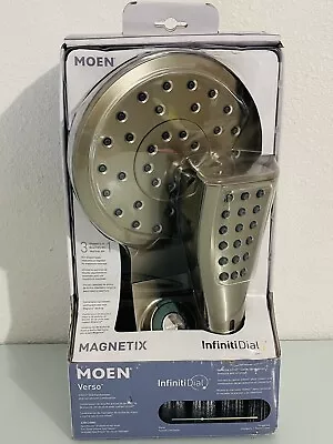 MOEN Verso 8-Spray Dual Wall Mount Fixed And Handheld Shower Head Brushed Nickel • $79.99