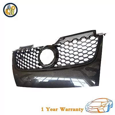 Front Carbon Fiber Print Hex Mesh Bumper Grille FIT 2006-2009 VW MK5 Jetta GTI • $52.99