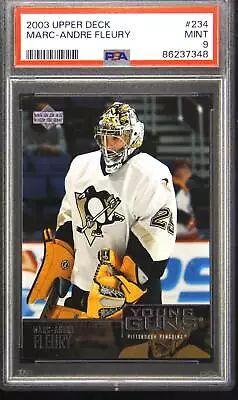 2003 Upper Deck #234 Marc-Andre Fleury Rookie RC PSA 9 • $675