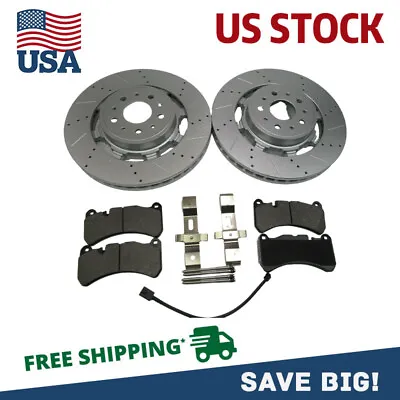 Maserati GranTurismo Gt Front Brake Pads + Rotors Drilled & Slotted 606 • $580.13