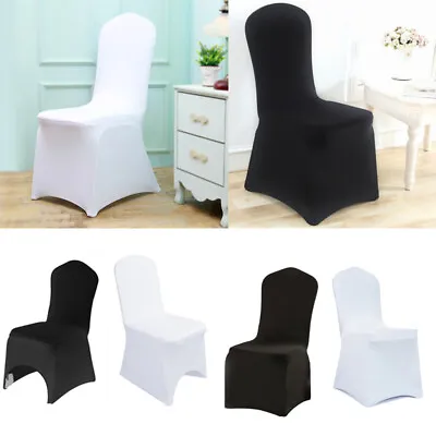 £12.99 • Buy 50/100Pcs Spandex Dining Room Chair Covers Slip Seat Cover Stretch Removable New