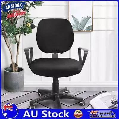 AU Spandex Stretch Computer Chair Cover Home Office Chairs Seat Case (Black) • $9.59