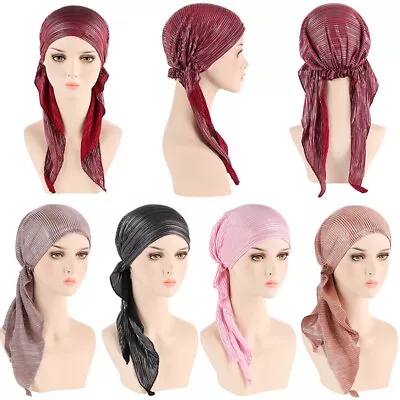 Women Muslim Hijab Cancer Chemo Hat Turban Cap Cover Hair Loss Head Scarf Wrap * • $3.27