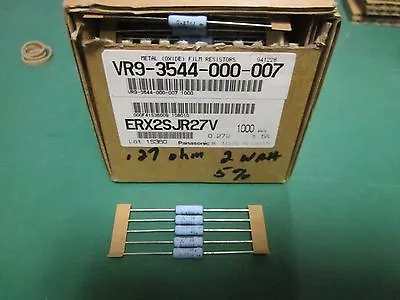 10 Pack Panasonic Metal Oxide Film .27 OHM 2 Watt 5% Resistors NOS ERX2SJR27V • $1