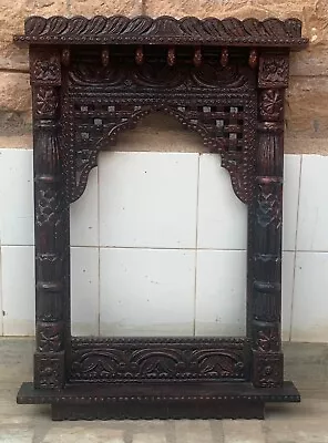 Wooden Carved Jharokha Indian Traditional Frame Wall Hanging Mehrab Home Decor • $464.96