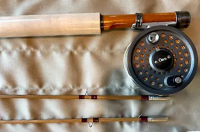 Custom-Crafted Bamboo Fly Rod Gene Edwards 6' 8  2/2 4-wt NEW • $592