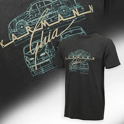 VW Karmann Ghia Diagram Heather Charcoal T Shirt • $39.95