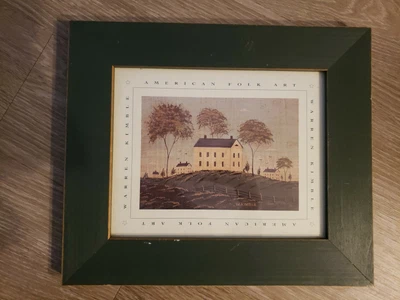 $20 • Buy Warren Kimble Framed American Folk Art Print Farmhouse On The Hill